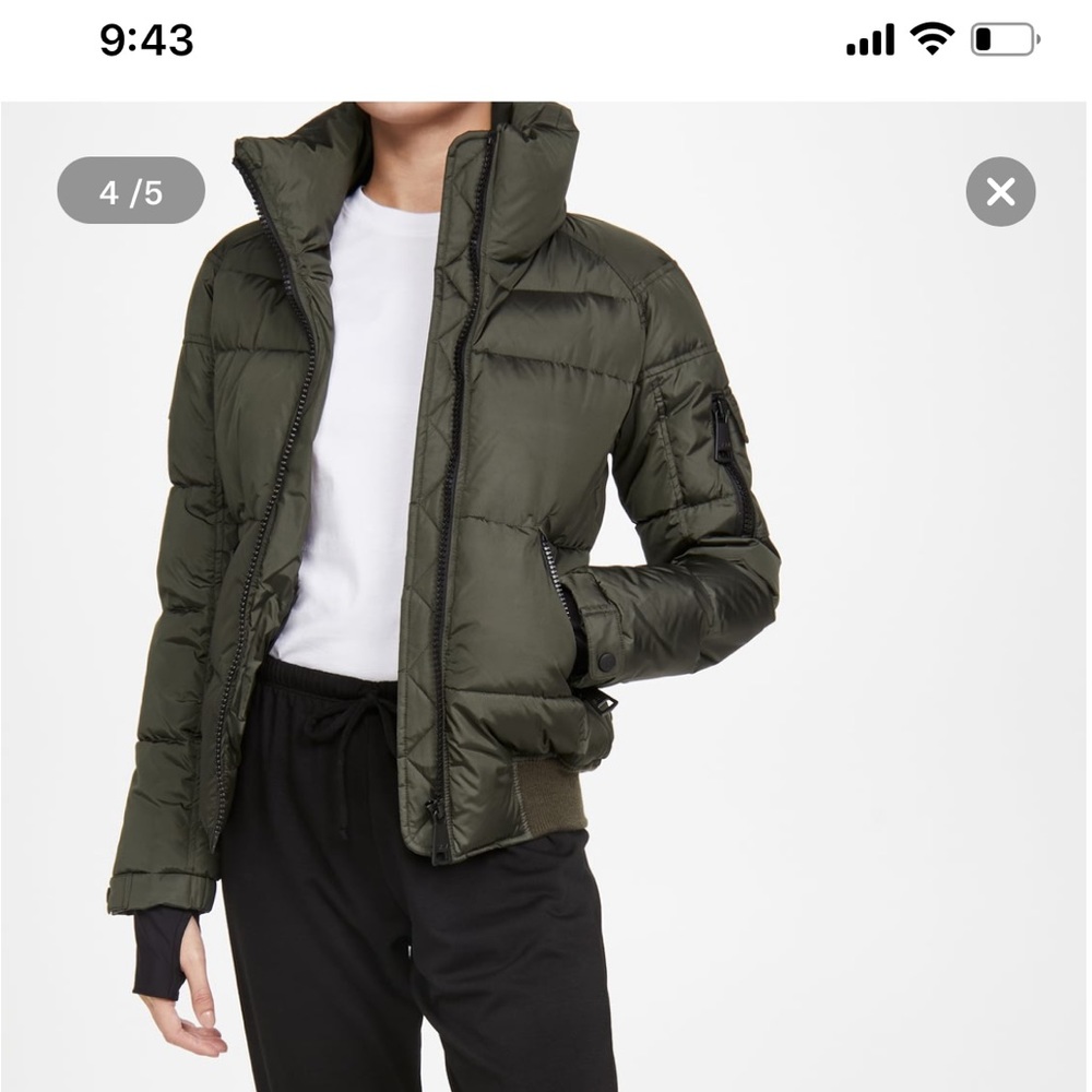 Olive colored, SAM bomber jacket size small